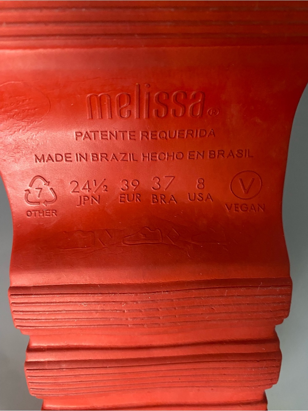 Melissa Red Platform Sandals | Vegan Jelly Shoes | Women’s - Picture 10 of 12